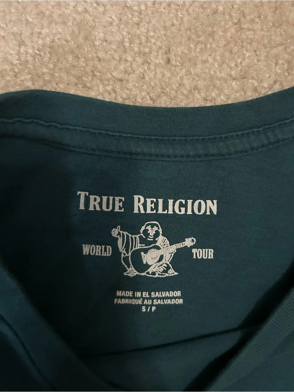 True Religion Deep Teal Short Sleeve Logo Tee